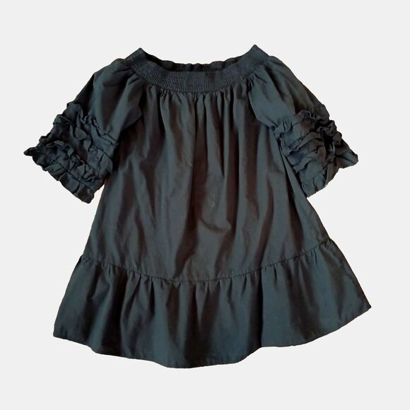 Zanzea Collection Off Shoulder Dress Medium Black Bell 3/4 Ruffle Sleeve - Picture 11 of 15